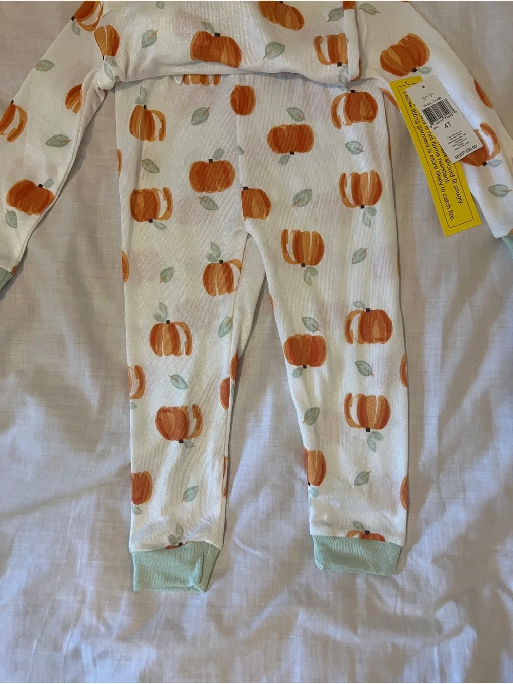 SOLD 4T Kids Pumpkin Print Pajama Set - 3 Piece NWT